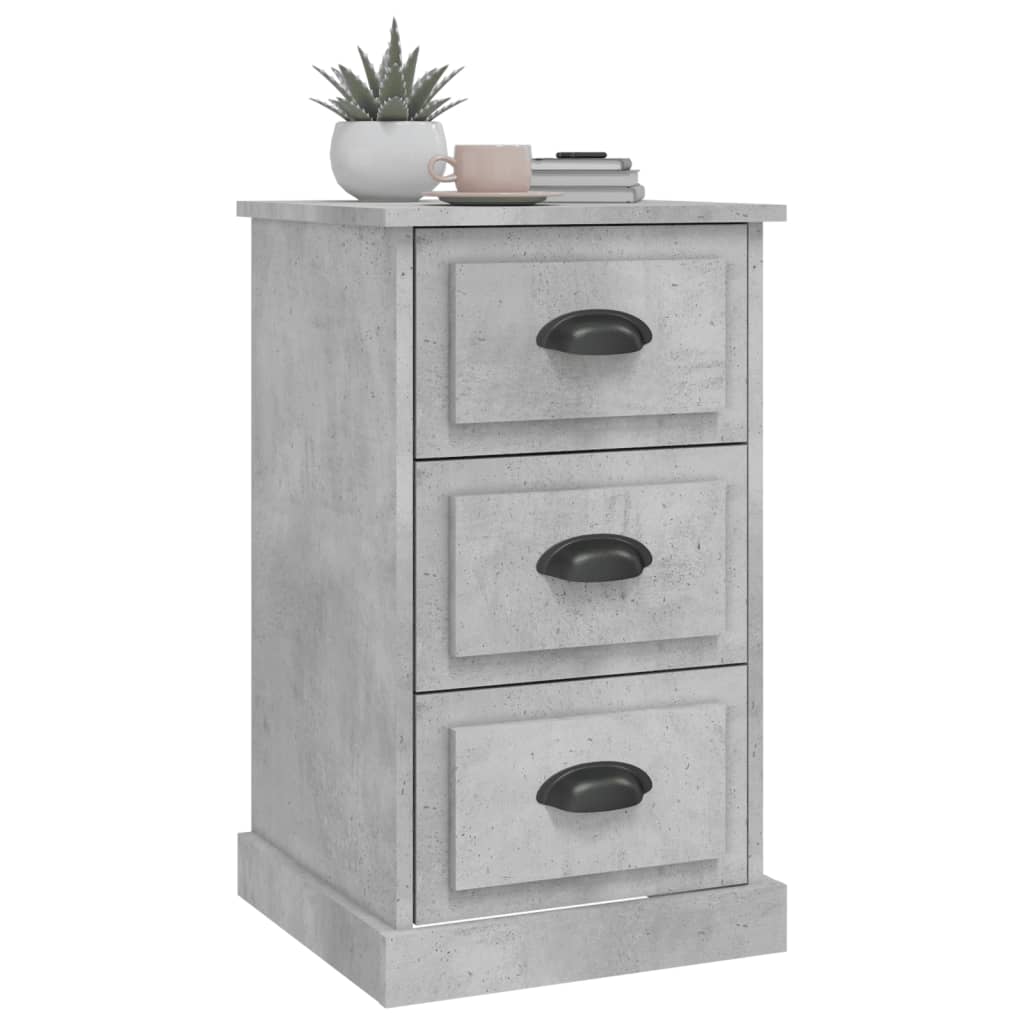 Bedside table, concrete grey, 39x39x67cm, engineered wood