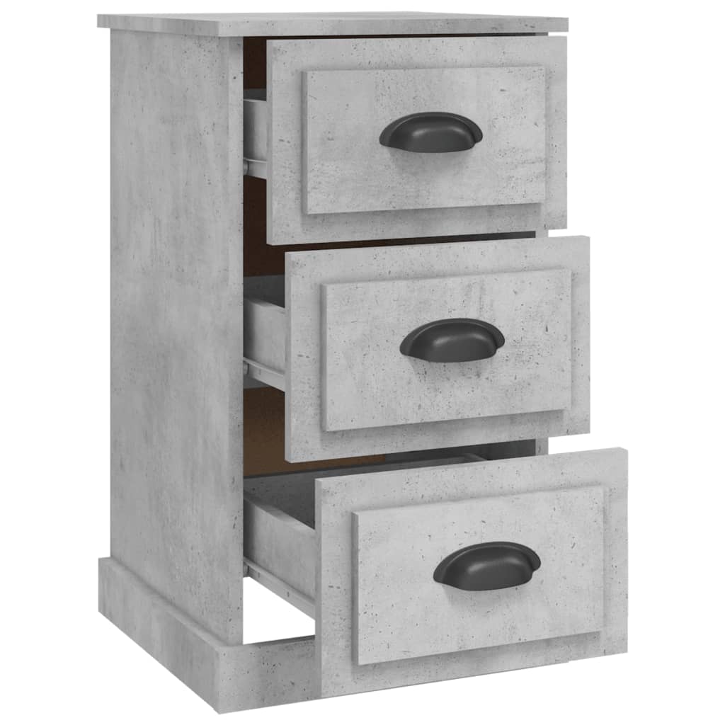 Bedside table, concrete grey, 39x39x67cm, engineered wood