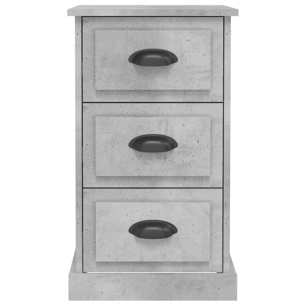 Bedside table, concrete grey, 39x39x67cm, engineered wood