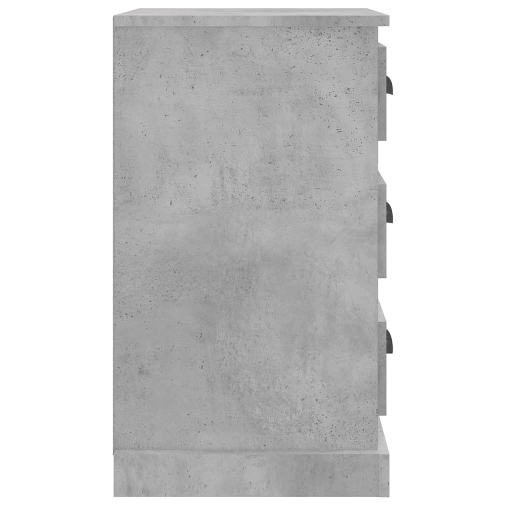 Bedside table, concrete grey, 39x39x67cm, engineered wood