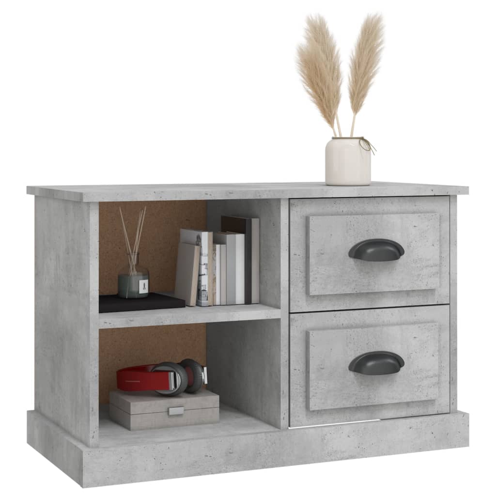 TV cabinet, concrete grey, 73x35.5x47.5cm, wood