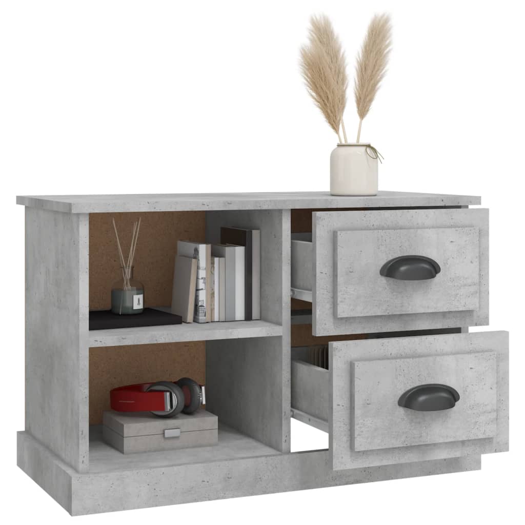 TV cabinet, concrete grey, 73x35.5x47.5cm, wood