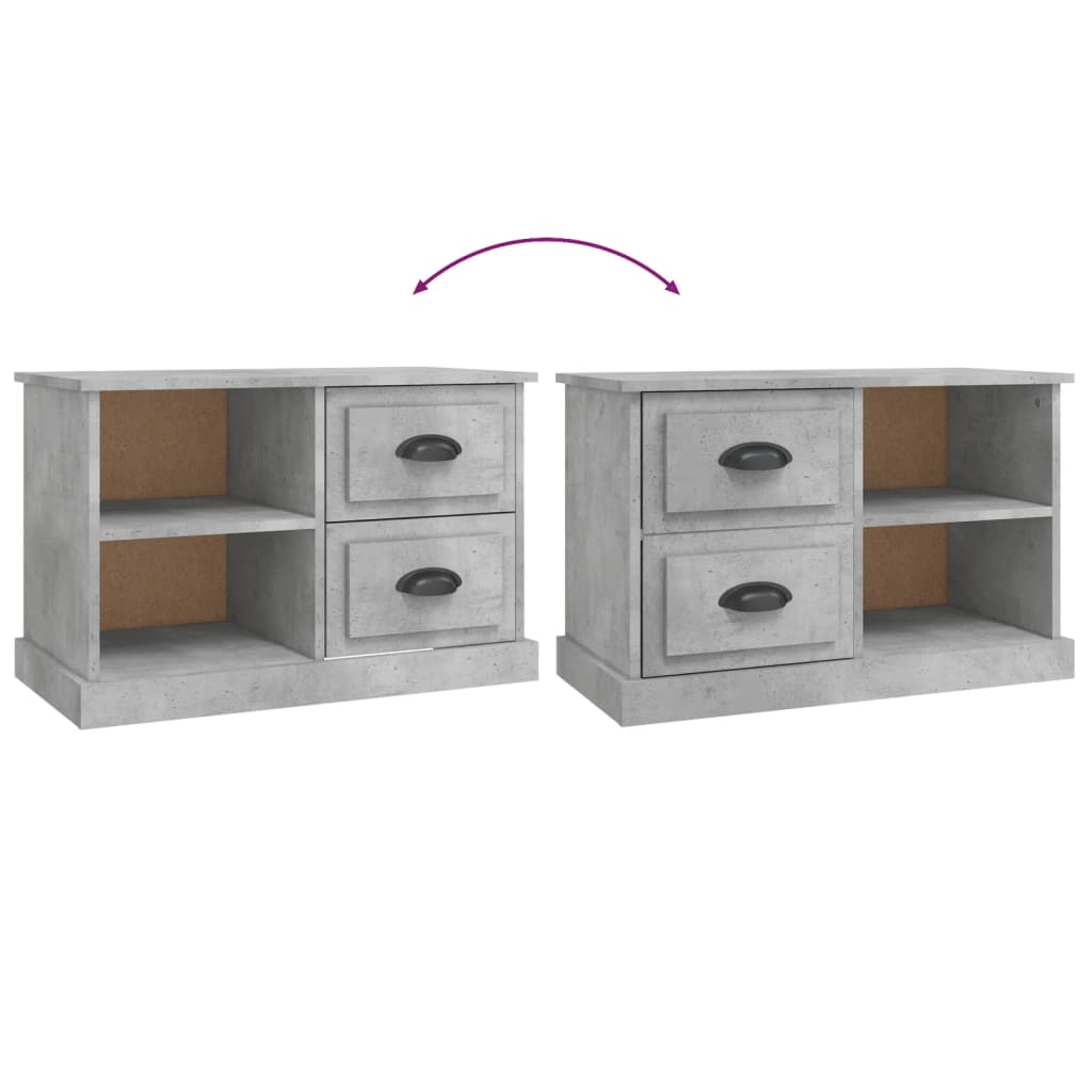 TV cabinet, concrete grey, 73x35.5x47.5cm, wood