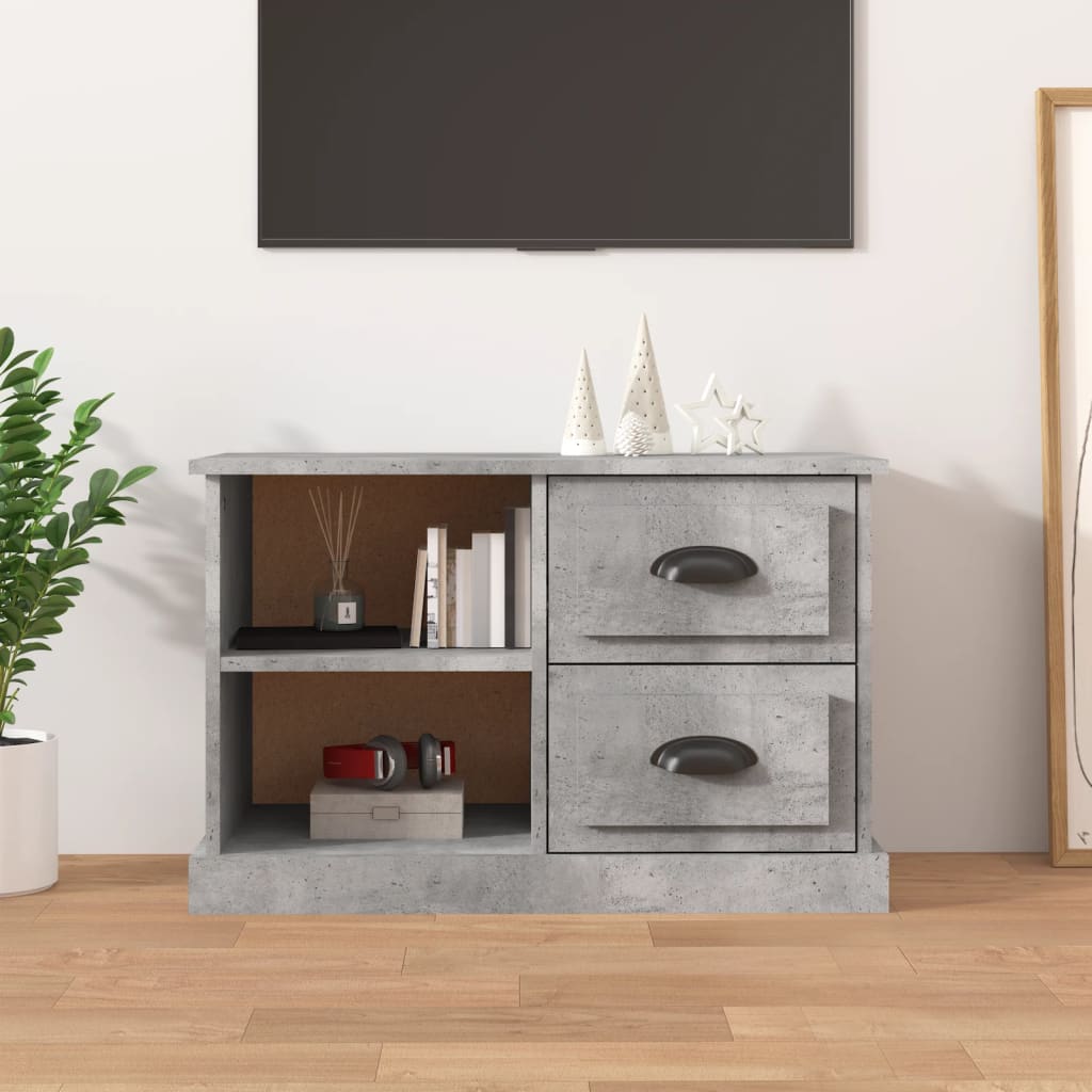 TV cabinet, concrete grey, 73x35.5x47.5cm, wood