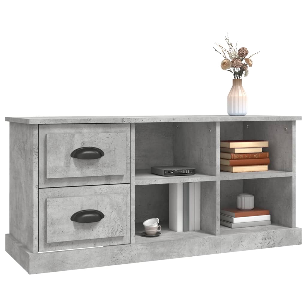 TV stand, concrete grey, 102x35.5x47.5cm, wood