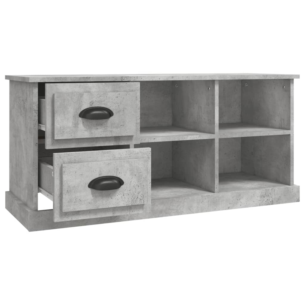 TV stand, concrete grey, 102x35.5x47.5cm, wood