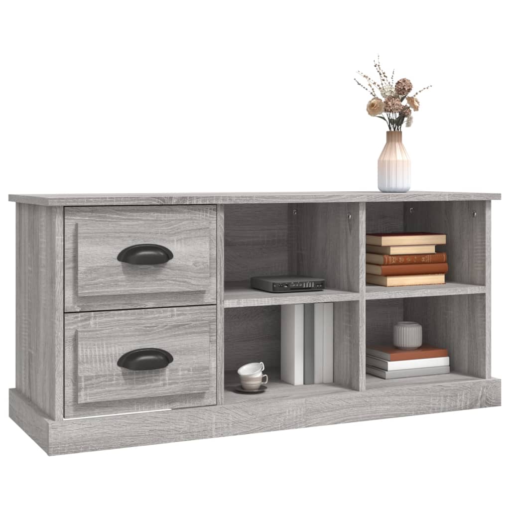 TV cabinet, grey oak, 102x35.5x47.5cm, wood