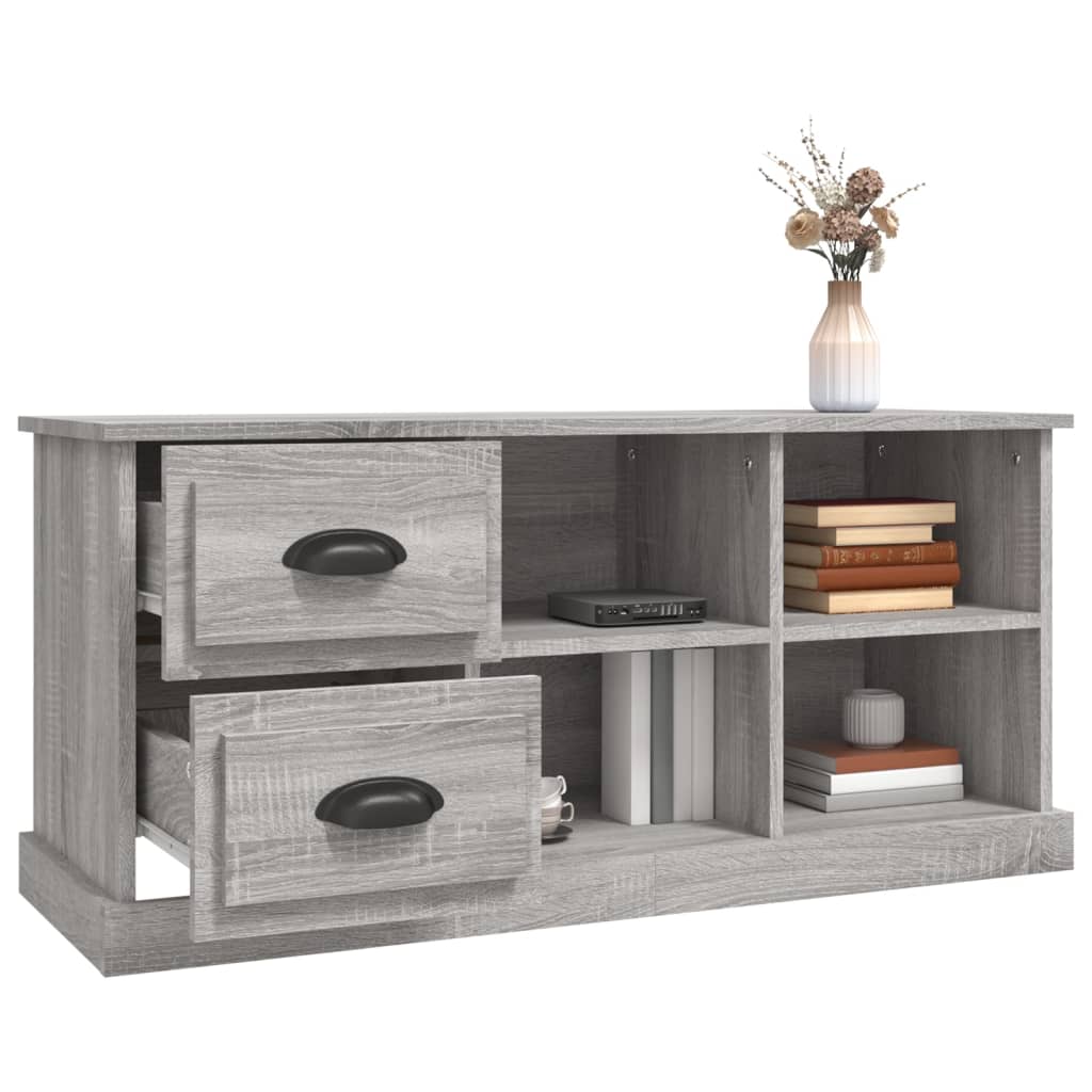 TV cabinet, grey oak, 102x35.5x47.5cm, wood