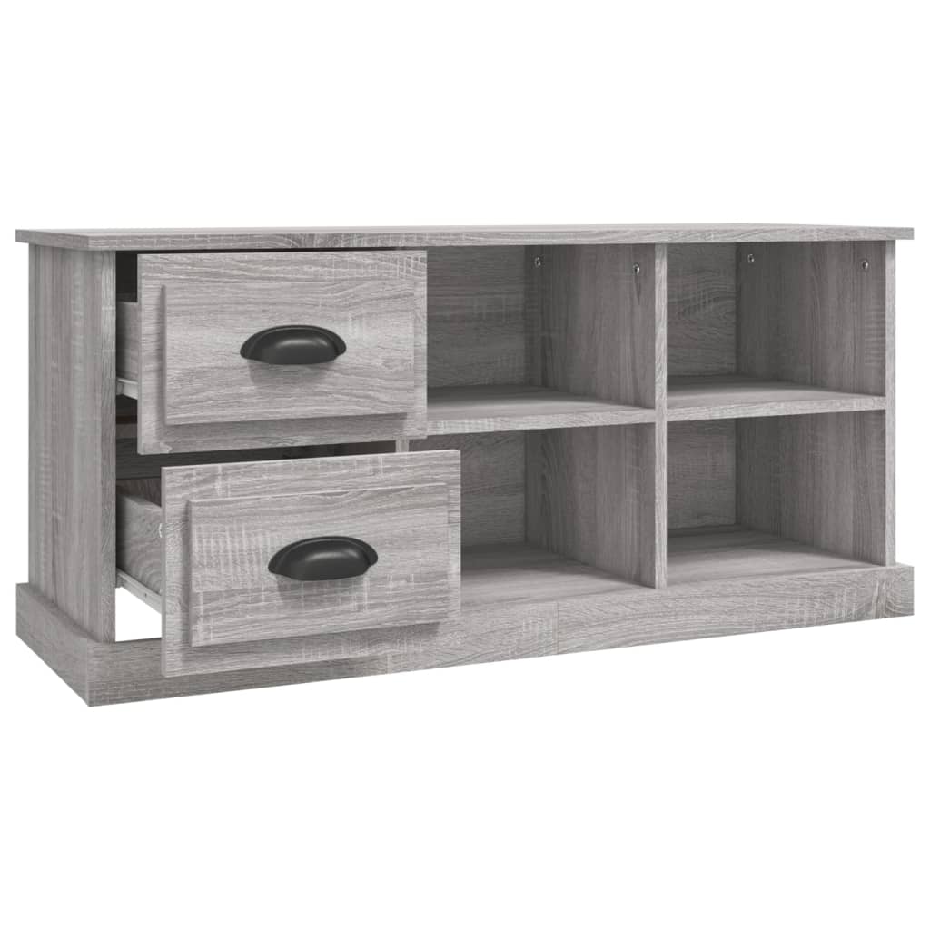 TV cabinet, grey oak, 102x35.5x47.5cm, wood