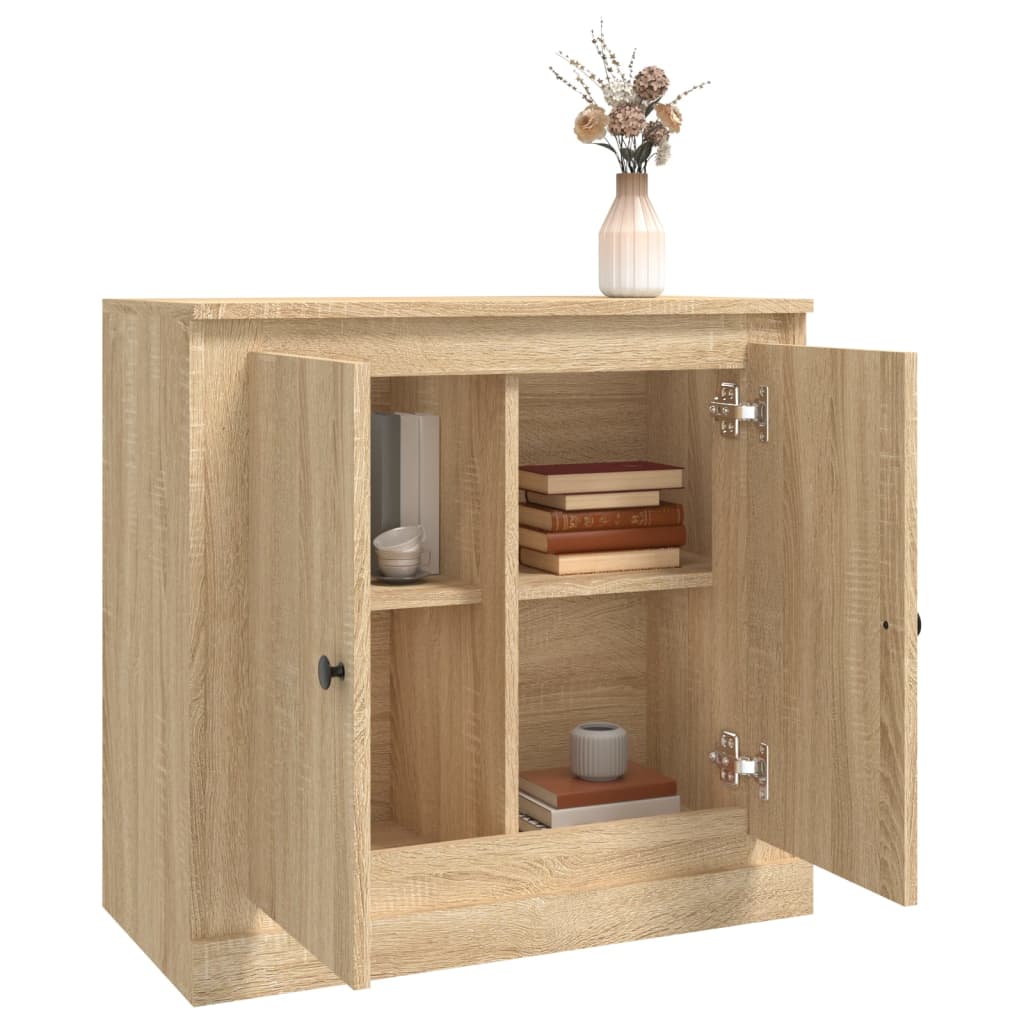 Side cabinet, oak, 70x35.5x67.5cm, engineered wood
