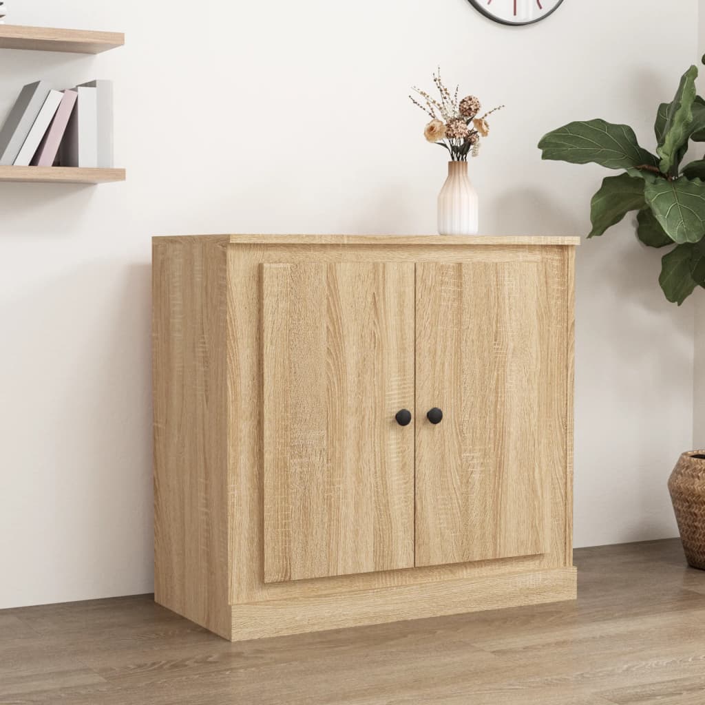 Side cabinet, oak, 70x35.5x67.5cm, engineered wood