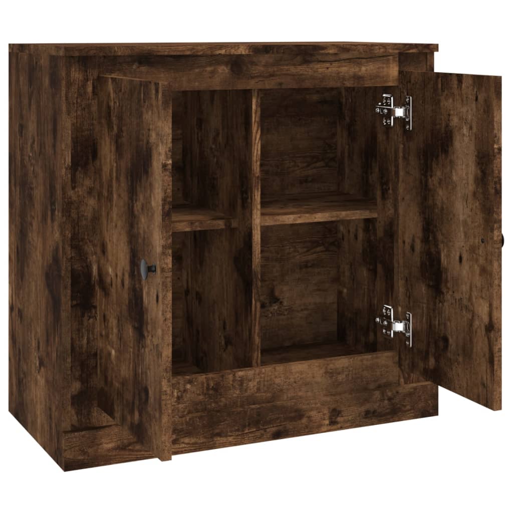 Side cabinet, smoked oak, 70x35.5x67.5cm, wood