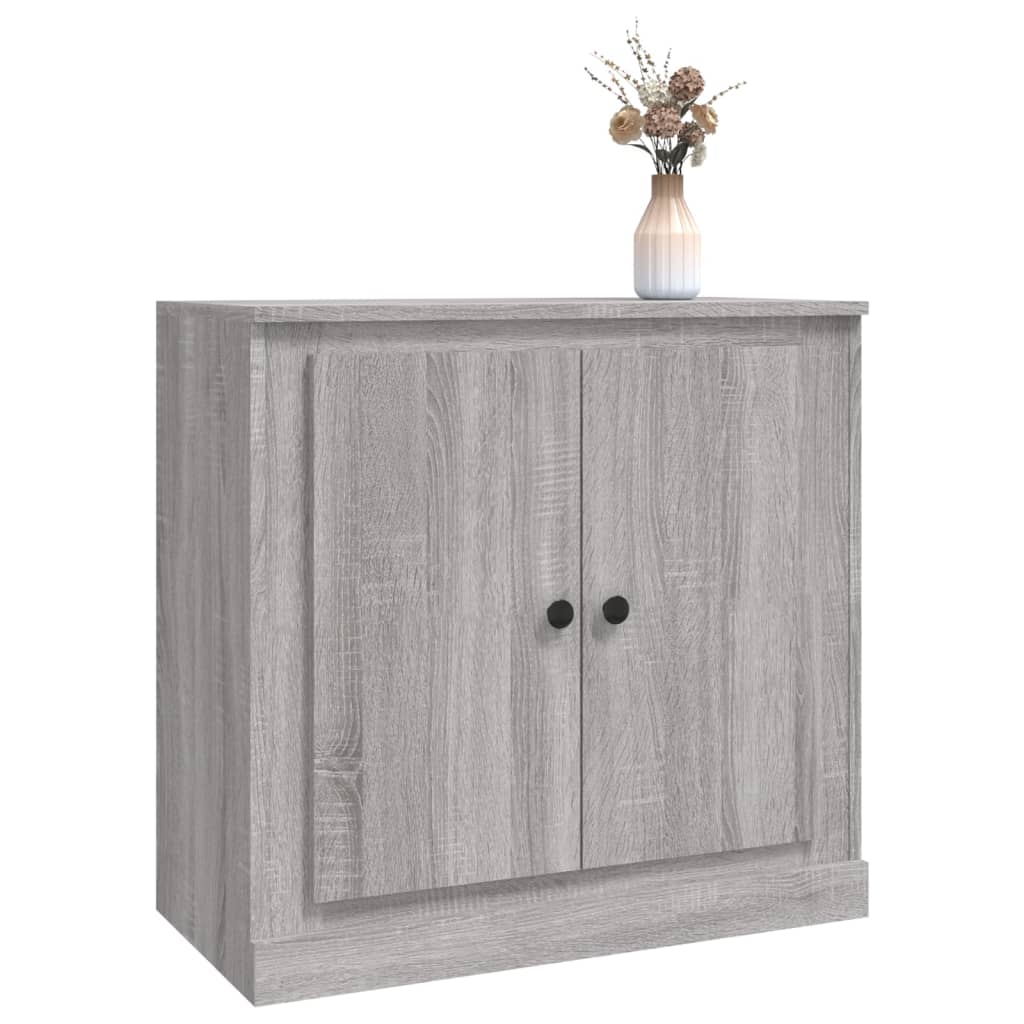 Side cabinet, grey oak, 70x35.5x67.5cm, engineered wood