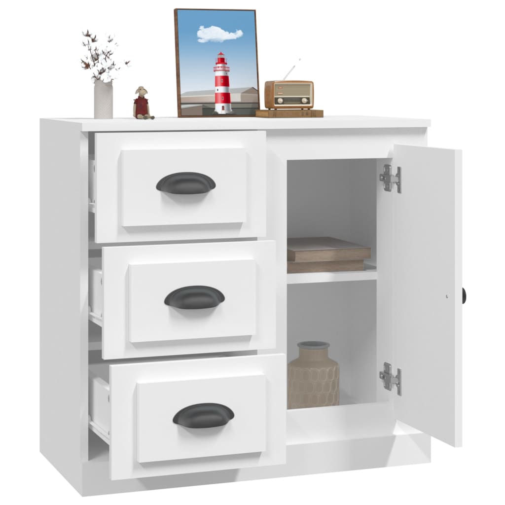 Sideboard, white, 70x35.5x67.5cm, engineered wood