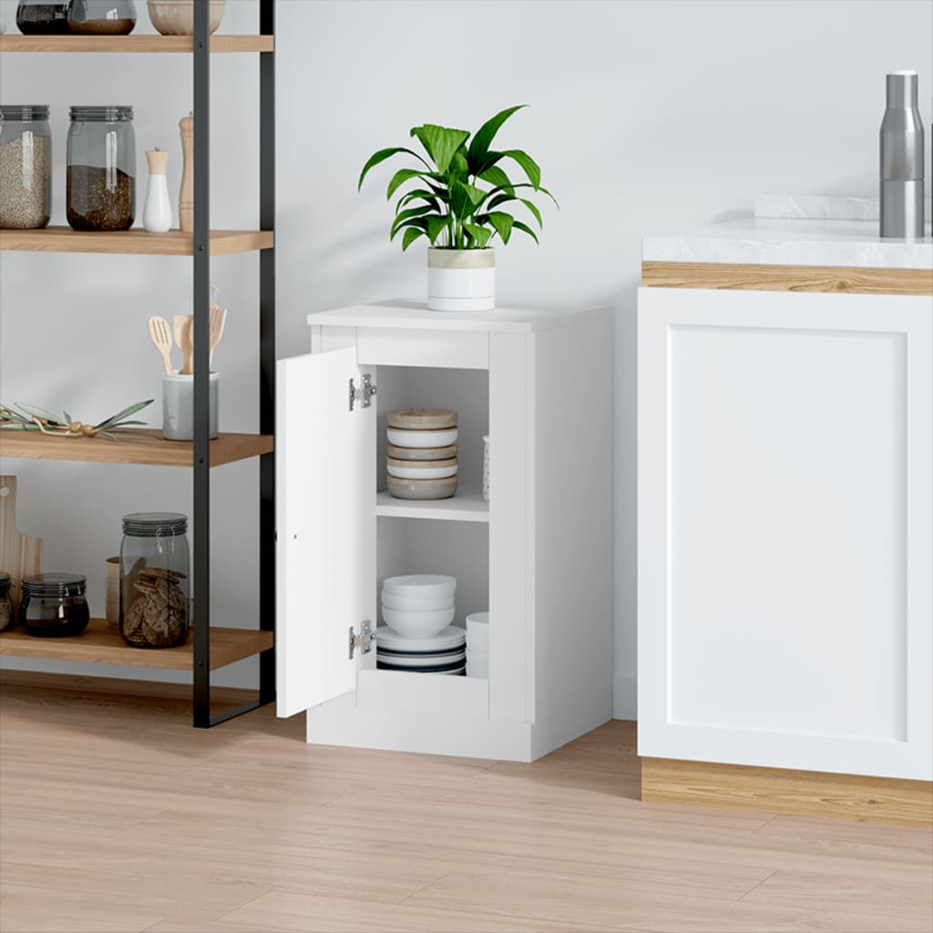 Side cabinet, white, 37.5x35.5x67.5cm, engineered wood