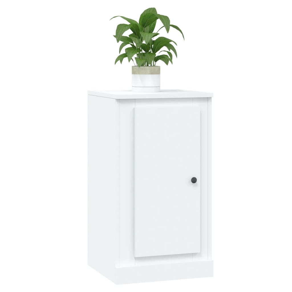 Side cabinet, white, 37.5x35.5x67.5cm, engineered wood