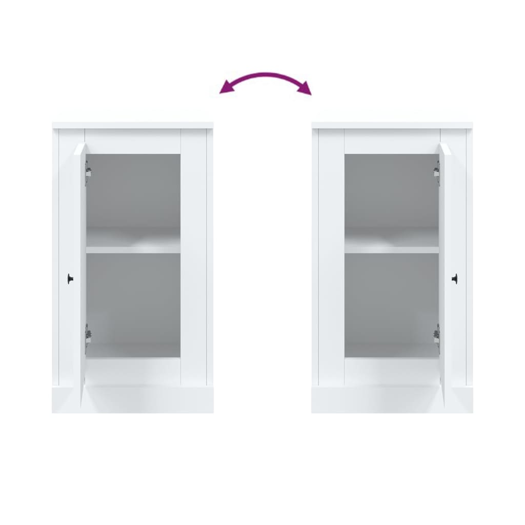 Side cabinet, white, 37.5x35.5x67.5cm, engineered wood