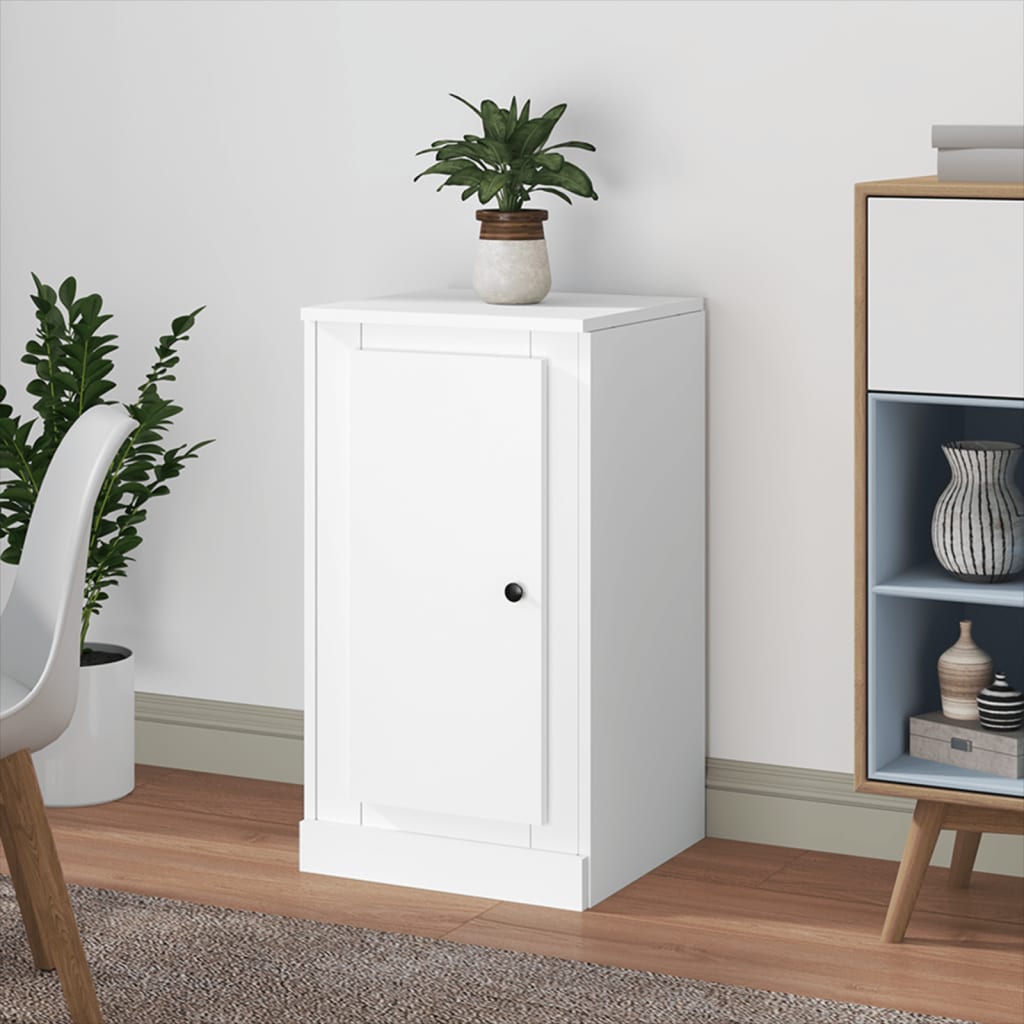 Side cabinet, white, 37.5x35.5x67.5cm, engineered wood