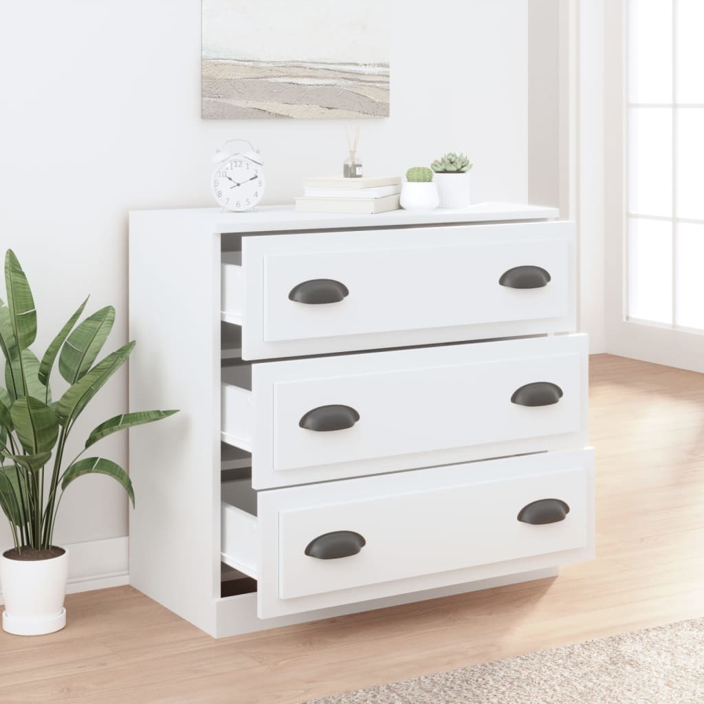 Sideboard, white, 70x35.5x67.5cm, engineered wood