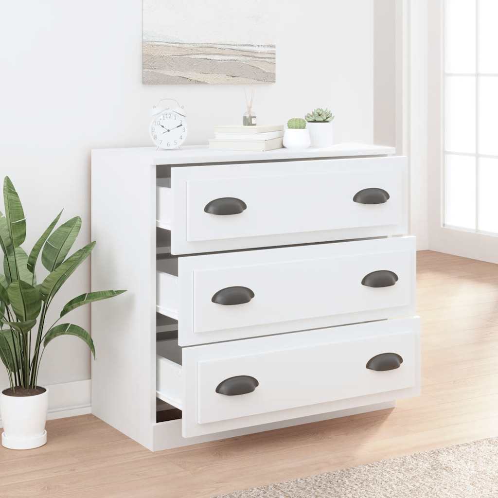 Sideboard, white, 70x35.5x67.5cm, engineered wood
