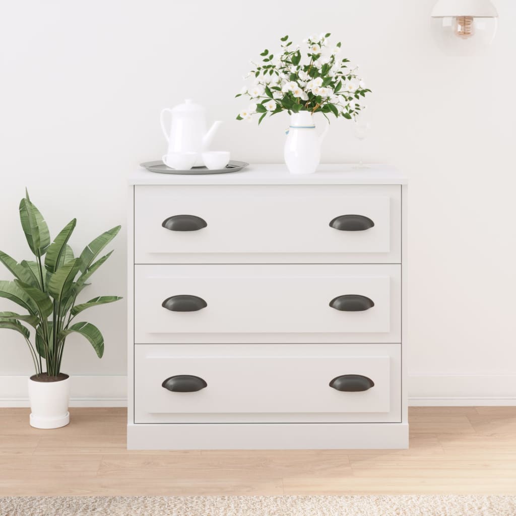 Sideboard, white, 70x35.5x67.5cm, engineered wood