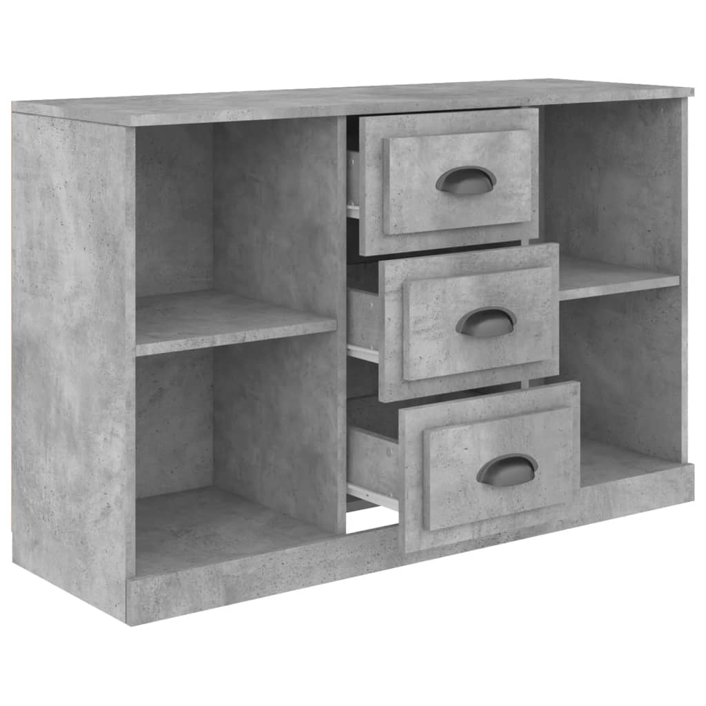 Šoninė spintelė, betono pilka, 104,5x35,5x67,5cm, mediena