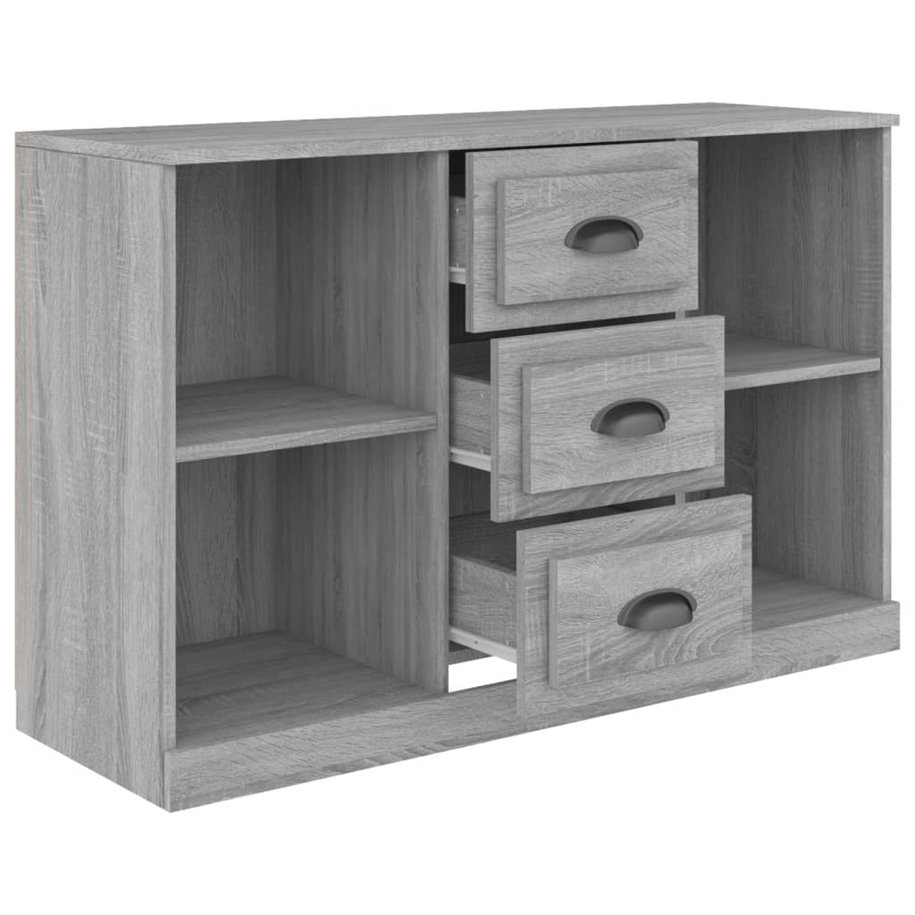 Sideboard, grey oak, 104.5x35.5x67.5cm, wood
