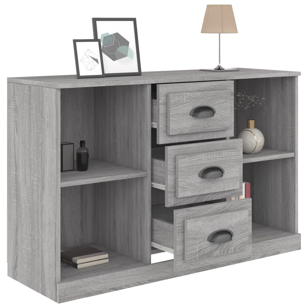 Sideboard, grey oak, 104.5x35.5x67.5cm, wood