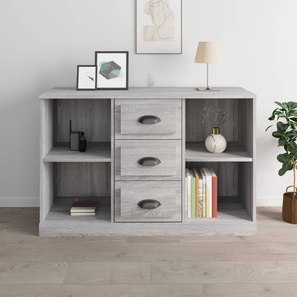 Sideboard, grey oak, 104.5x35.5x67.5cm, wood