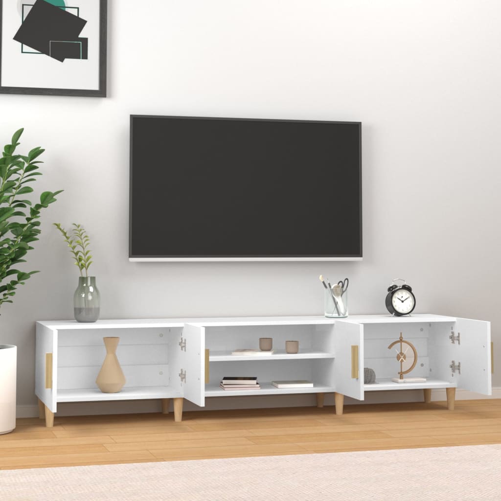 TV stand, white, 180x31.5x40cm, engineered wood