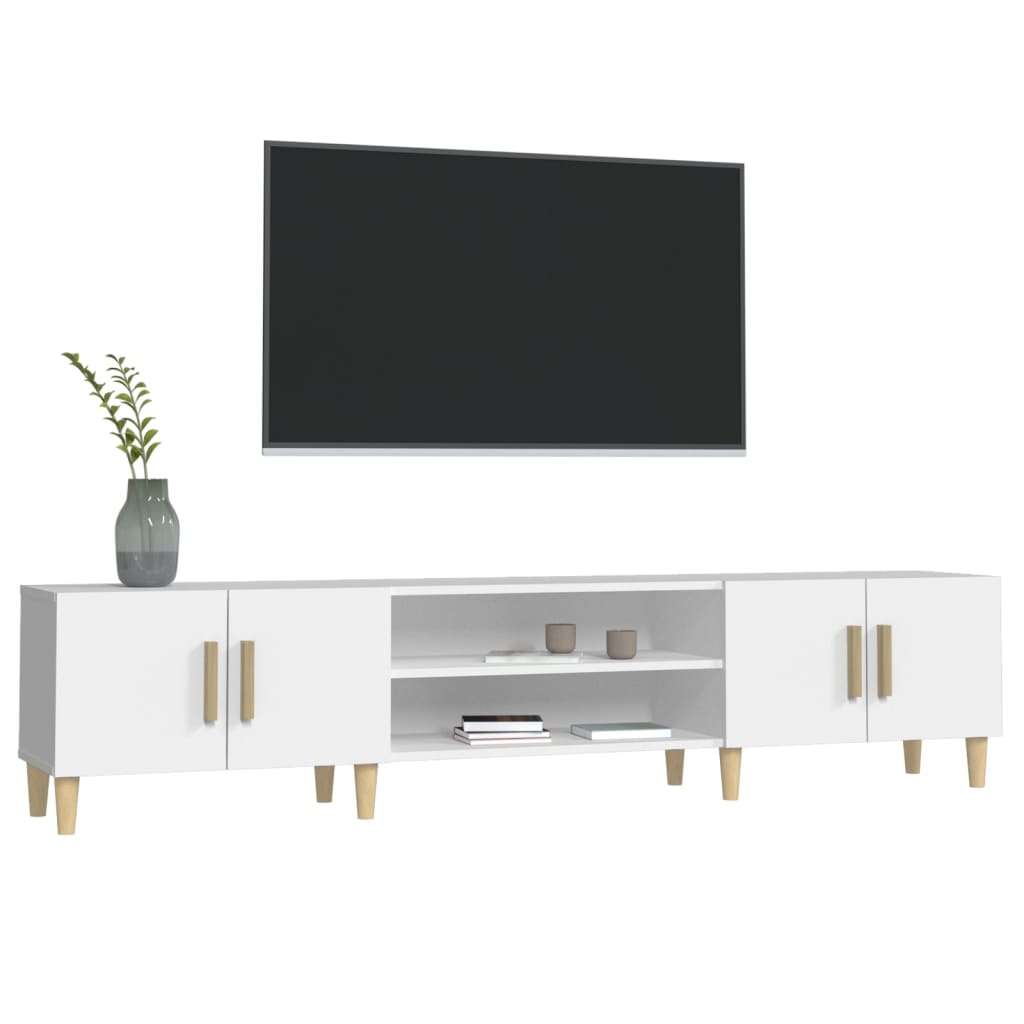 TV stand, white, 180x31.5x40cm, engineered wood