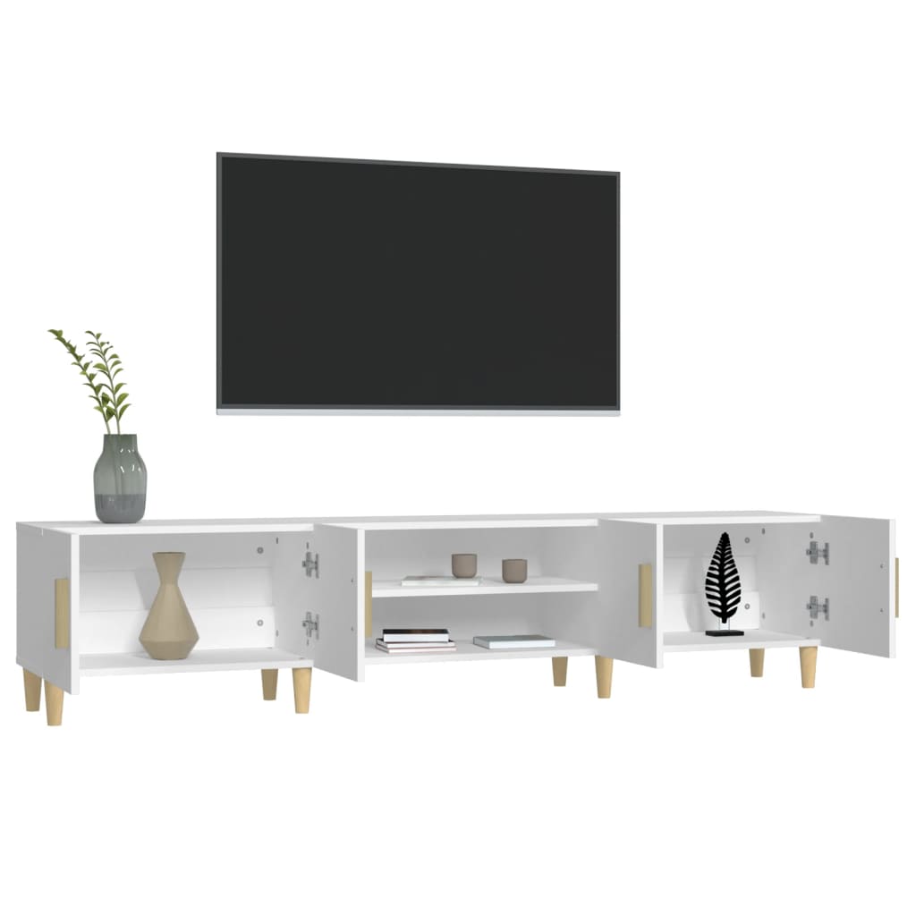 TV stand, white, 180x31.5x40cm, engineered wood