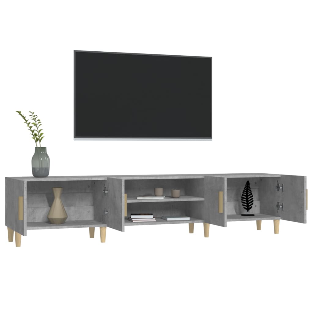 TV unit, concrete grey, 180x31.5x40cm, wood