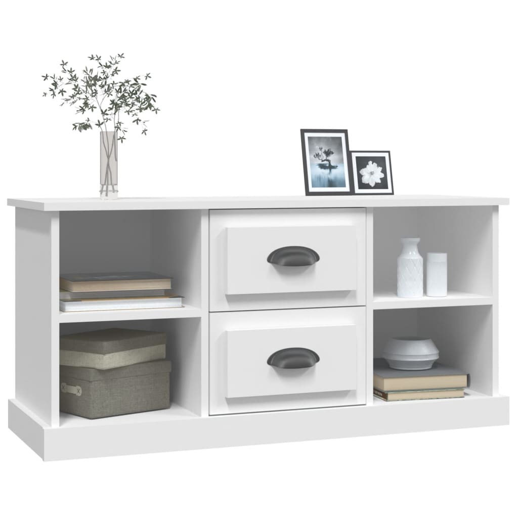 TV cabinet, white, 99.5x35.5x48cm, engineered wood