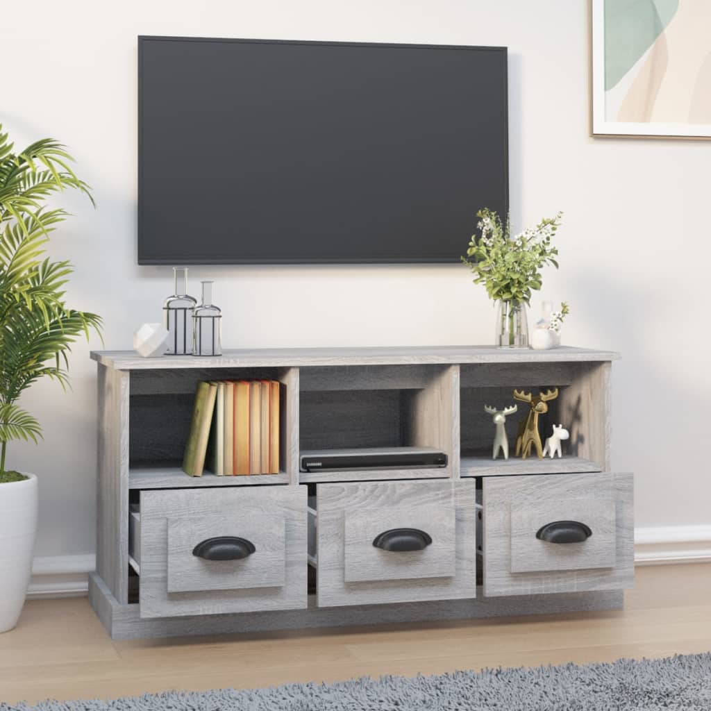 TV skapītis, pelēks ozols, 100x35x50cm, koks
