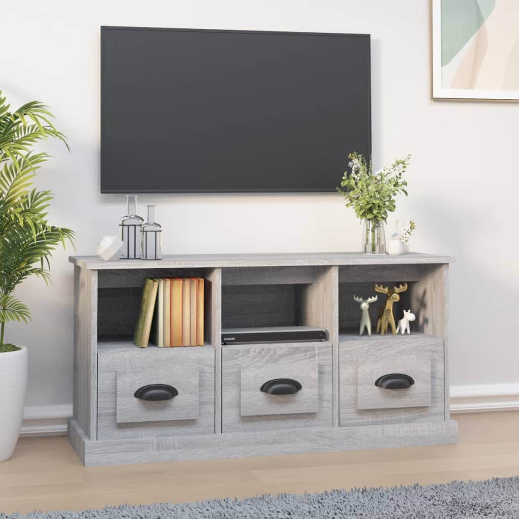 TV skapītis, pelēks ozols, 100x35x50cm, koks