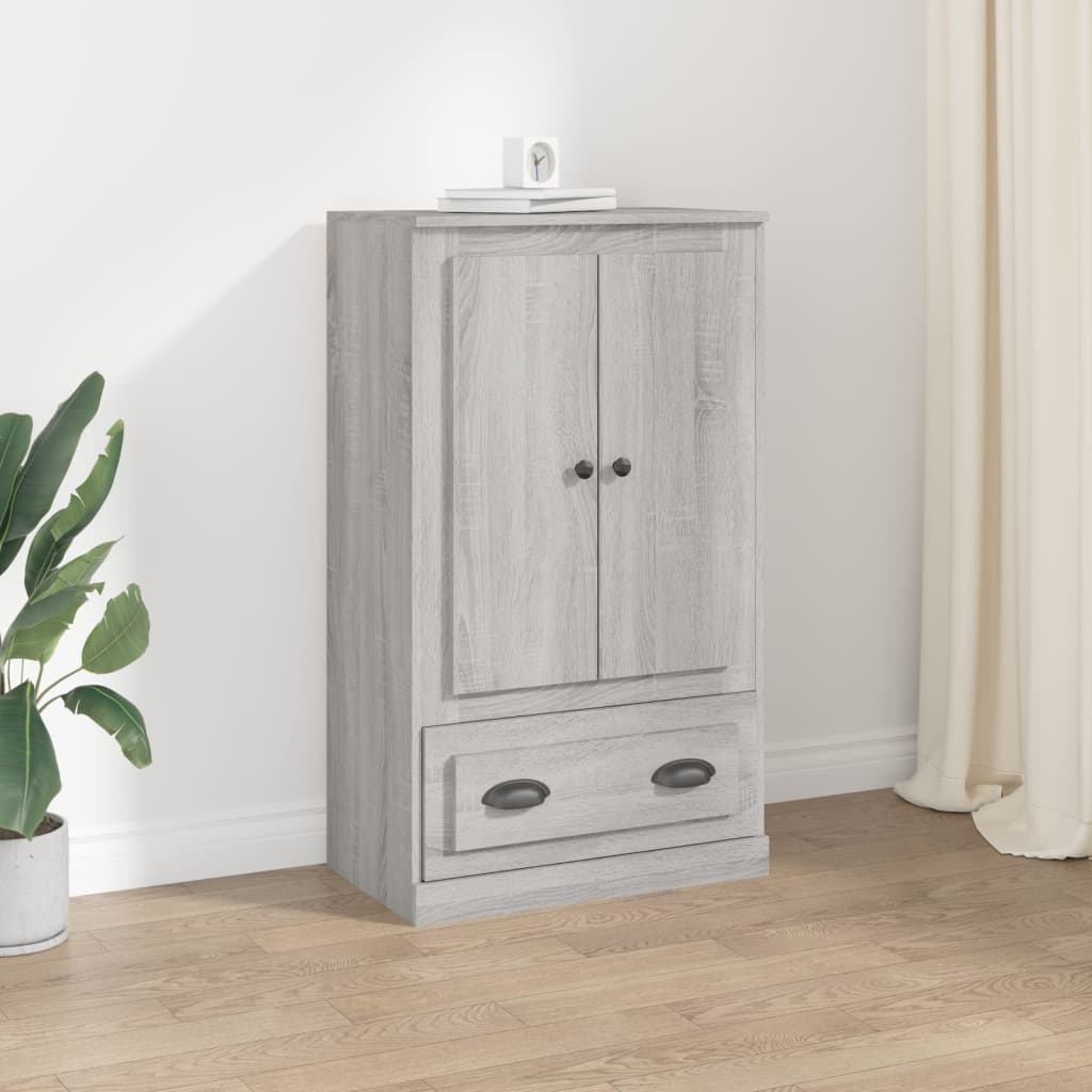 Kumode, pelēka ozolkoka, 60x35,5x103,5cm, inženierijas koksne