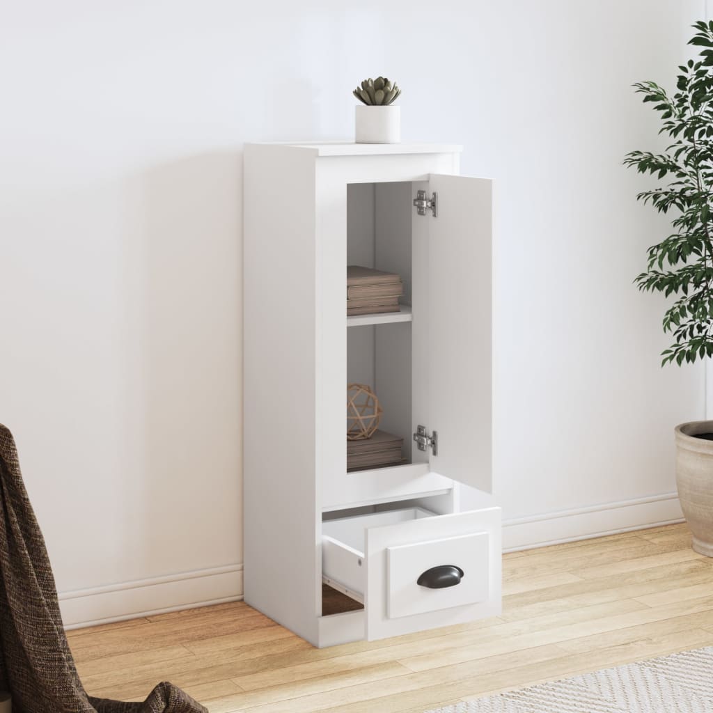 Chest of drawers, white, 36x35.5x103.5cm, engineered wood