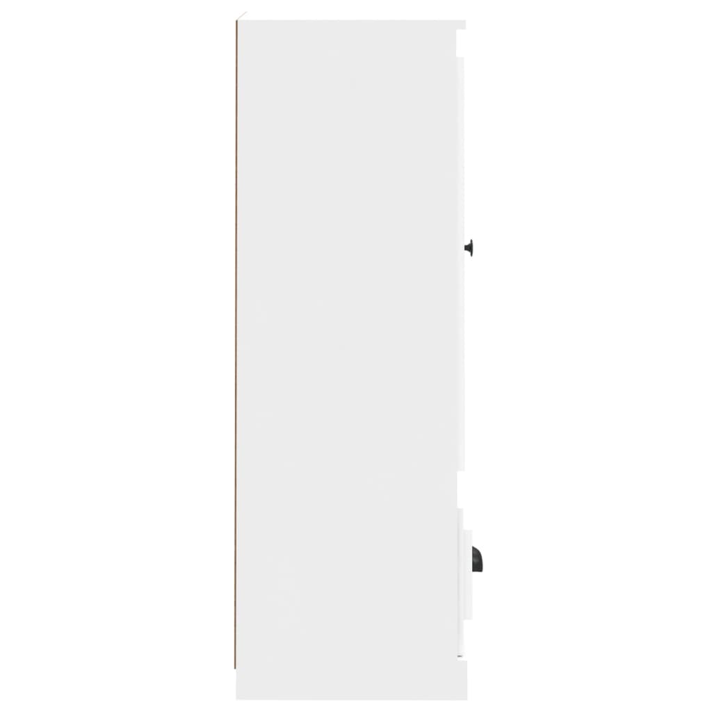 Chest of drawers, white, 36x35.5x103.5cm, engineered wood