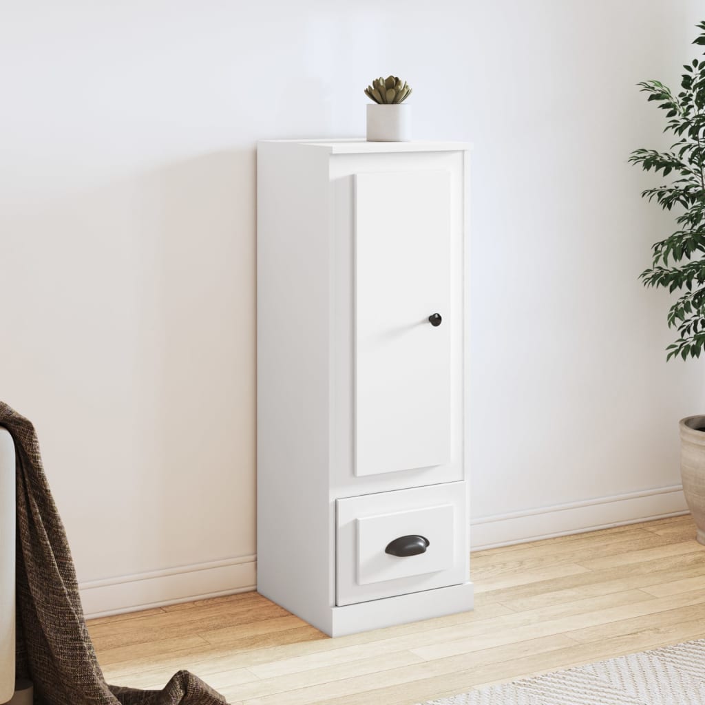 Chest of drawers, white, 36x35.5x103.5cm, engineered wood
