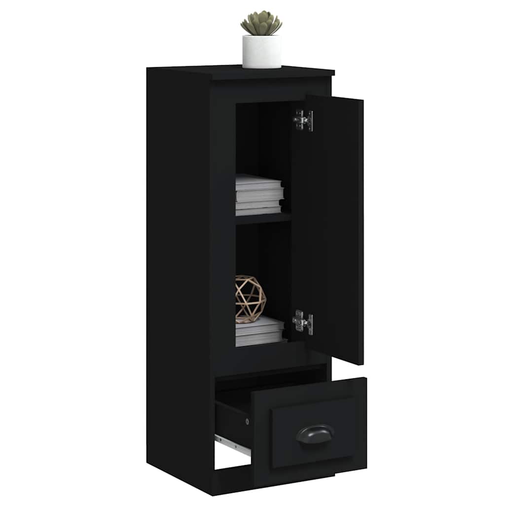 Chest of drawers, black, 36x35.5x103.5cm, engineered wood