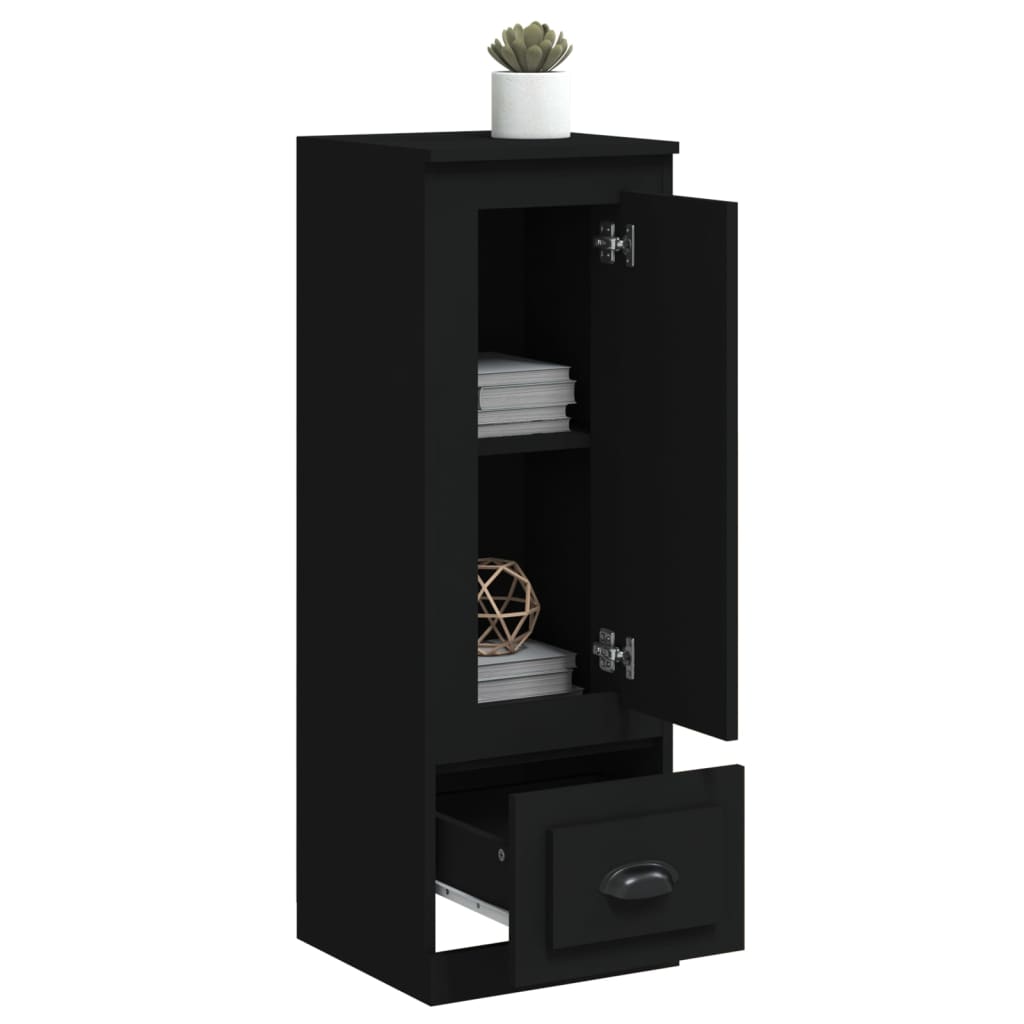 Chest of drawers, black, 36x35.5x103.5cm, engineered wood