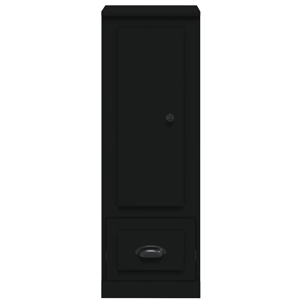 Chest of drawers, black, 36x35.5x103.5cm, engineered wood