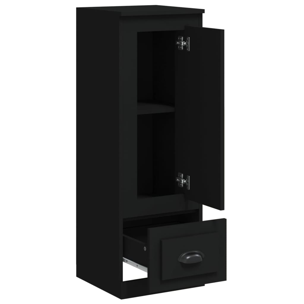 Chest of drawers, black, 36x35.5x103.5cm, engineered wood
