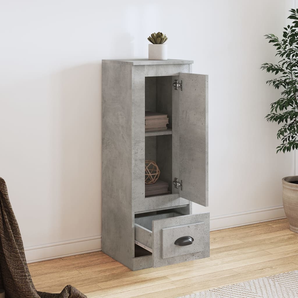 Chest of drawers, concrete grey, 36x35.5x103.5cm, engineered wood