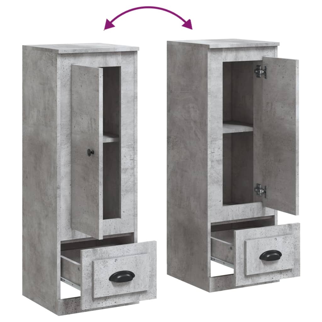 Chest of drawers, concrete grey, 36x35.5x103.5cm, engineered wood