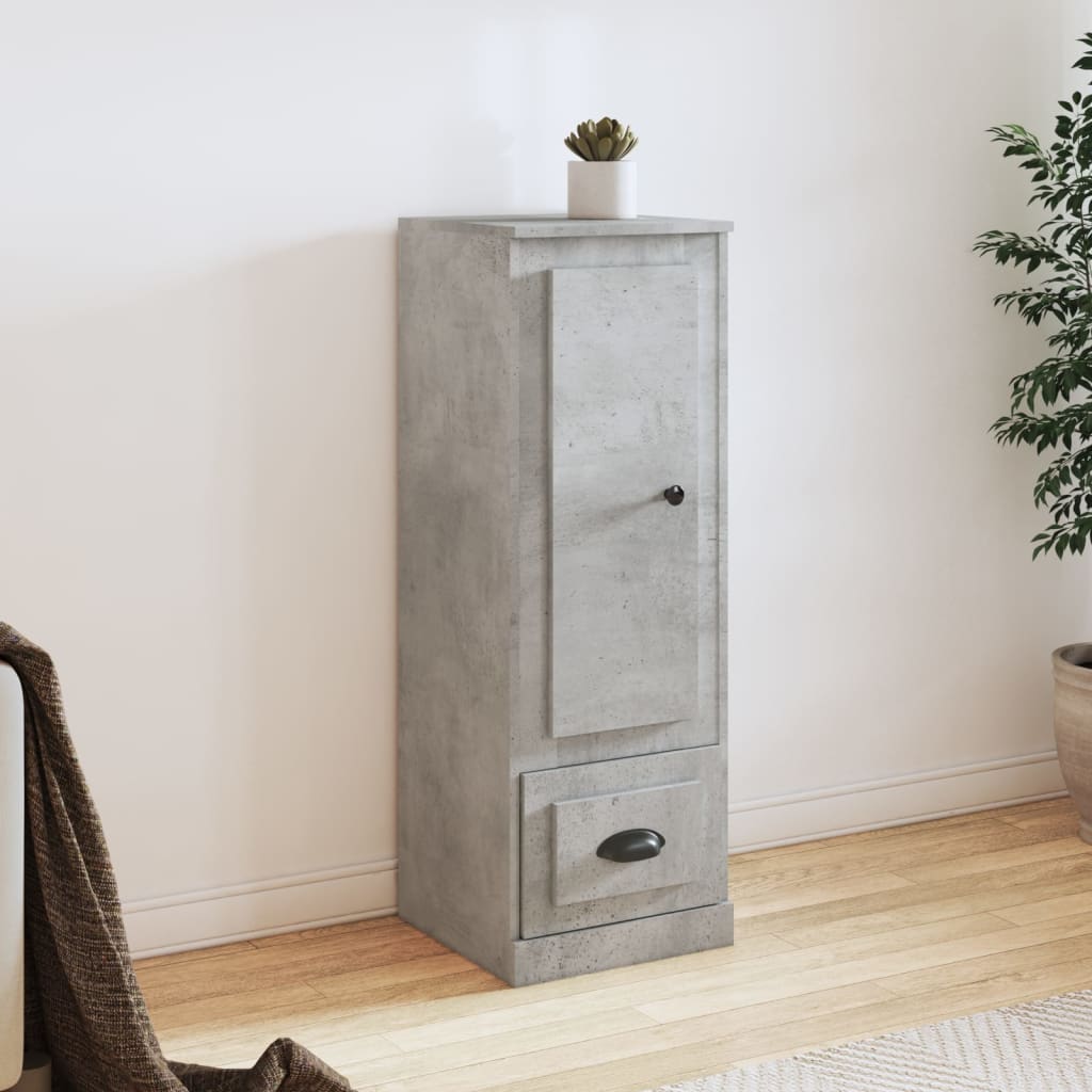 Chest of drawers, concrete grey, 36x35.5x103.5cm, engineered wood