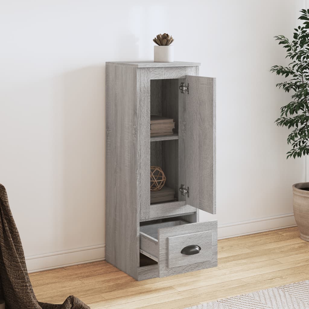 Chest of drawers, gray oak, 36x35.5x103.5cm, engineered wood