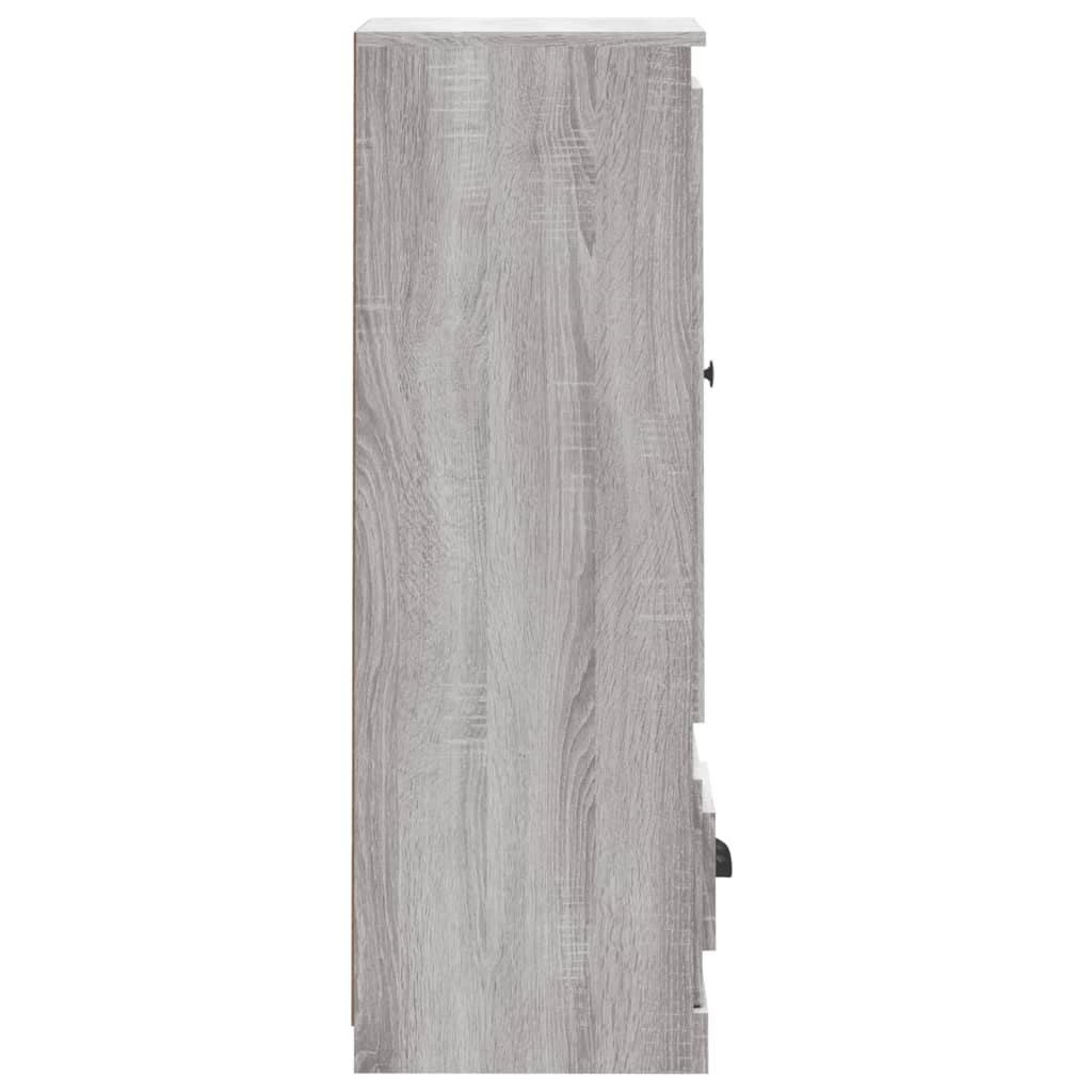 Chest of drawers, gray oak, 36x35.5x103.5cm, engineered wood