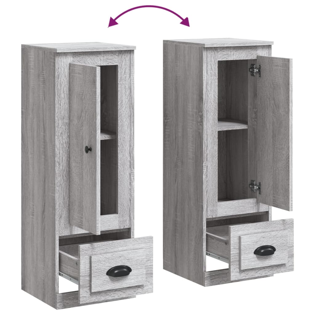 Chest of drawers, gray oak, 36x35.5x103.5cm, engineered wood